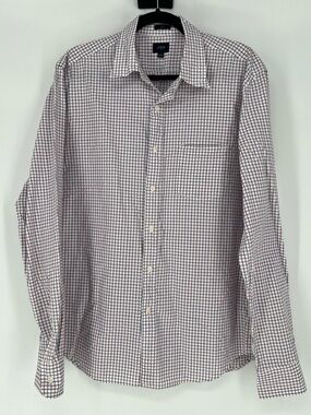 J. Crew Factory men's shirt in slim-fit cotton poplin  button-down.